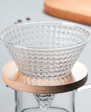 Caffettiera, caffettiera manuale, tazza con filtro in vetro, teiera in vetro - immagine 6