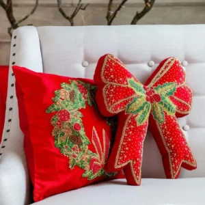 Cuscino con ghirlanda “Xmas chic”